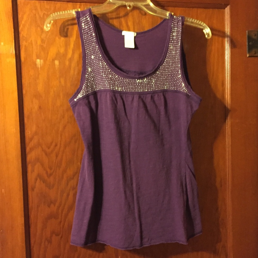 🍌 Maurice’s Purple Tank with Silver Dots/Studs